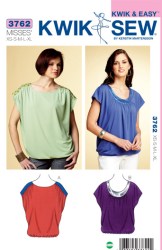 3762 PULLOVER SLEEVELESS KNIT TOPS KS PATTERN XS-XL